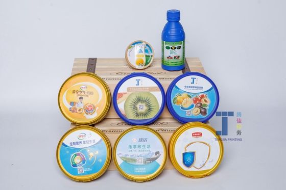 chất lượng  Customized PP PE In Mould Labels For The Cap Of Milk Powder Can nhà máy sản xuất