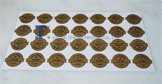 chất lượng  Customized Color PET Metallic Sticker Labels Round Shape Sticker nhà máy sản xuất