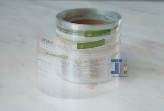 0.3mm-3.0mm Hot Stamping Sticker Transparent BOPP nhãn chai thực phẩm