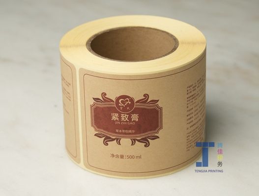 Nhãn dán giấy Kraft cá nhân hóa OEM với lớp phủ mờ