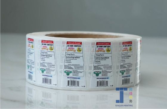 Nhãn nhãn chai mỹ phẩm có thể tùy chỉnh cuộn bề mặt bóng hoàn thiện