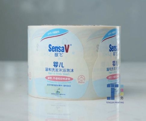 Flexo in shampoo nhãn dán trong gói cuộn bền