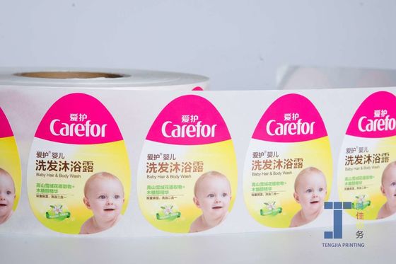 Eco Friendly PET Cleanser Shampoo Sticker Label Cuộn / Bao bì giấy