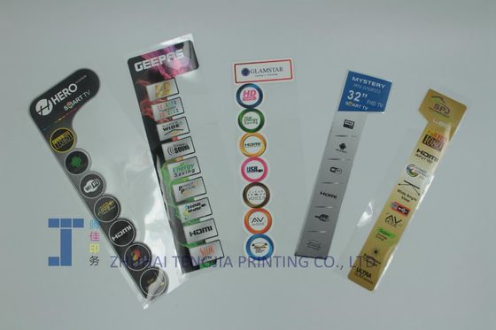 50micron-150micron CMYK in nhãn minh bạch nhãn hiển thị