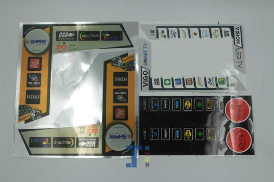 Oil Proof Rectangle Clear Packaging Labels Màn hình hiển thị Máy tính xách tay TV Sticker